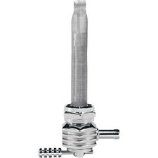 Pingel Power Flo Finned Chrome HEX 180 Deg Inward 22mm Petcock Harley 6311-CHF picture