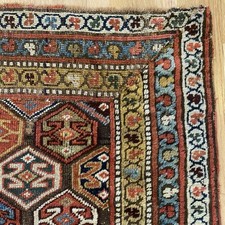 Vintage Caucasian Rug 4' 1 x 6' 6 Brown Hand Knotted Tribal Oriental Rug picture