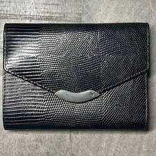 Vintage Lauren Ralph Lauren Lizard Embossed Clutch Wallet Envelope Flap 5.5”x4” picture