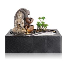 Dyna-Living Indoor Water Fountains Tabletop Water Fountain with Warm Light | ... picture
