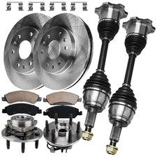 12.99 Front Brake Rotors Pads CV Axle Kit 08-14 Tahoe Silv Suburban Yukon 1500 picture