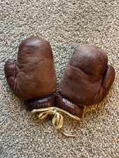 ⭐Vintage Wilson H1176 Leather Boxing Gloves Made in USA Lace Up Pair 50’s/60s⭐ picture