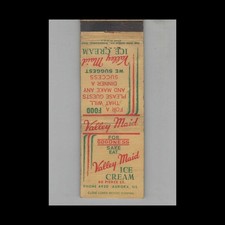 Matchbook Cover Dairy Related Valley Maid Ice Cream Aurora IL picture