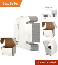Compact 8x6x6 Shipping Boxes - 25 White Cardboard Mailer Boxes for All Needs picture