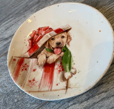 Southern Living Rudy Salad Starter Plate Christmas Stoneware 8.5