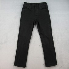 MOTHER The Tomcat Ankle Womens 27 Black High Rise Straight Leg Jeans 1664-1099 picture