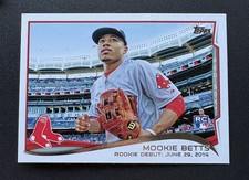 2014 Topps Update Series - Rookie Debut Mookie Betts *SMALL INDENT ON BACK* picture