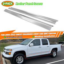 2x Slip-On Rocker Panel Cover for 04-12 Chevy Colorado Crew Cab GMC Canyon Steel picture
