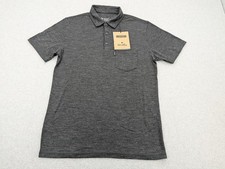 NWT Woolly Polo Shirt Mens Small 100% Merino Wool 150 GSM Gray Short Sleeve picture