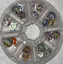 Antique German Hand Made Marbles - 40 “mint” German Hand Made Peewee Marbles. picture