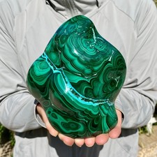 4.1LB TOP Natural Malachite crystal quartz Mineral specimen Reiki gem picture
