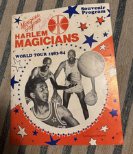 Harlem Magicians Marques Haynes & team-autographed 1983-84 souvenir program book picture