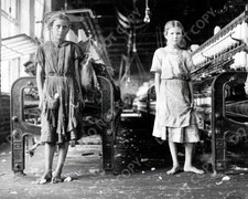 1911 Barefoot Girls Cotton Mill Child Labor Workers 8x10 Historic Photo picture