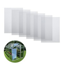 Aoodor 6PCS 38''x62''Polycarbonate Greenhouse Panels Waterproof UV Protected 5mm picture