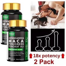 2 Pack Maca Root Capsules -Maca Root Ashwagandha Fenugreek Ginseng L-Arginine US picture