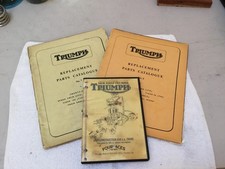 Triumph Motorcycle Replacemenmt Parts Calalogs and Four Aces DVD  picture