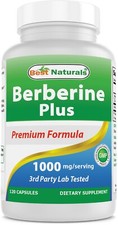 Best Naturals Berberine Plus 1000 mg/Serving 120 Capsules - (non-gmo) picture