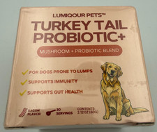 Lumiqour Pets Turkey Tail Probiotic+ Mushroom Blend Dog Supplement Bacon Flavor  picture