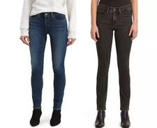 NWT Levi's Women's 311 Shaping Skinny Blue Jeans Black Size 8-12 $65 3C595 picture