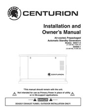  Owners Manual Generac Centurian Standby Generator Models 005011-0 & 004666-1 picture