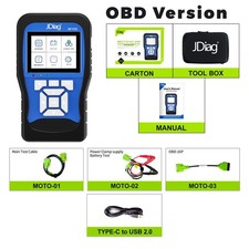 Motorcycle Scanner JDiag M100 OBD2 All System Fault Code Reader Diagnostic Scan picture