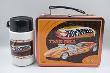 Vintage 1998 Metal Hotwheels Lunchbox with Matching Thermos picture