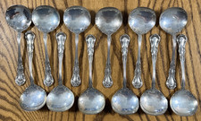 12 Wallace Irving Sterling Silver Bouillon Spoons 4 3/4