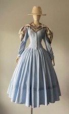 VTG Karen Alexander 80s Denim Puff Sleeve Dress Size 4 USA Made Festival Western picture