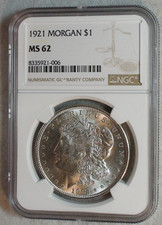 1921 P Morgan Dollar NGC MS62 UNCIRCULATED $1 Coin BUY IT NOW picture