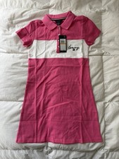 NWT  Tommy Hilfiger Girls' Casual Pink Dress Polo Size S/P/CH (7)  picture