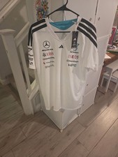 Adidas Mercedes AMG Petronas Formula 1 Team Jersey White Mens Medium KF0160 picture