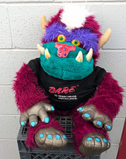 Vintage 1986 AmToy My Pet Football Monster Plush 24