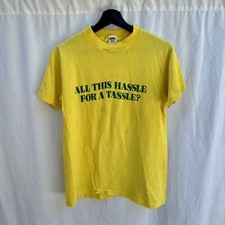Vintage 1970s Graduation T-shirt “All This Hassle For A Tassle?” Medium picture