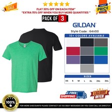 3 Pack Of Gildan G64V Adult Softstyle T Shirt Mitered V-Neck Stylish T-Shirt picture