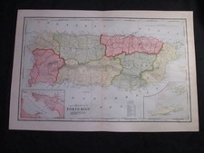 1899  Spanish American War Lithograph Map - 