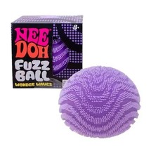 New Sealed Schylling NeeDoh Fuzz Ball Flower Power Velvety Purple Authentic picture