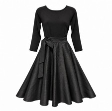 Maeve Anthropologie Minuit Flare Black Evening Dress With Bow For Women Size 8 picture