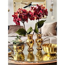 RARE Vintage Brass Decor Collection – Vases, Cachepots, Planters & Swan picture