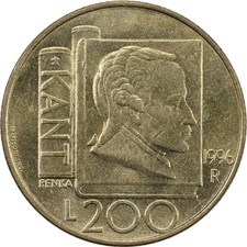 San Marino - 200 Lire - 1996 R - Unc - Immanuel Kant picture