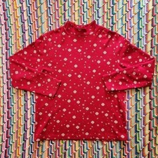 Red Croft & Barrow Snowflake Graphic Turtleneck picture