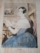 Antique 1800s Original Currier & Ives Nathaniel Currier Art 