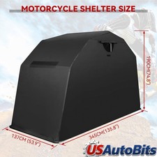 Heavy Duty 600D Motorcycle Storage Shelter Waterproof Outdoor Cover Steel Frame picture