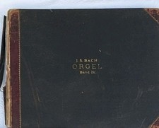 Bach Orgel Band IV Peters Edition Antique 19th Century Organ Sheet Music Book picture