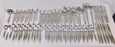 85 Pcs Vtg 1847 Rogers Bros 'Concept' Stainless Serving Pieces & Flatware Set picture