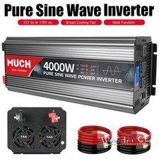 2000W 3000W 4000W Pure Sine Wave Power Inverters, DC 12V 24V to AC 110V 120V LCD picture