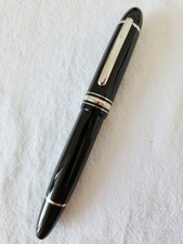 Montblanc Classic Meisterstuck 149 Black Silver Fountain Pen With Box picture