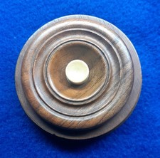 ORIGINAL ART DECO VINTAGE WOODEN ELECTRIC DOOR  BELL PUSH PRESS BUTTON  picture