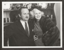 1930's JEAN HARLOW & HUSBAND ORIG NEWS SERVICE PHOTO picture