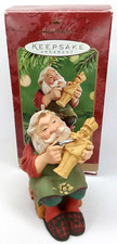 Vintage 2001 Carving Santa Hallmark Christmas Ornament With Original Box picture