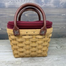 Longaberger 2003 Little Boardwalk Zippered Basket With Liner and Protector picture